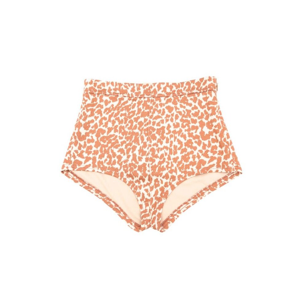 Saint Laurent Leopard Jacquard High-Waist Mini Shorts